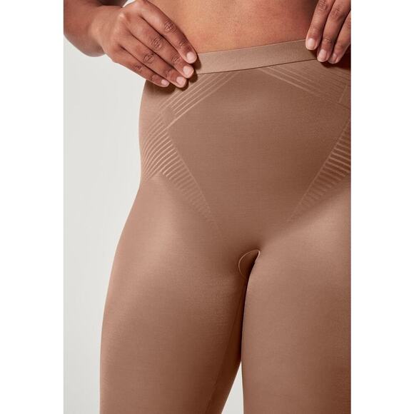 Spanx Thinstincts(r) 2.0 Capri Tights Leggings Cafe au Lait Size Large NWT - Picture 13 of 14